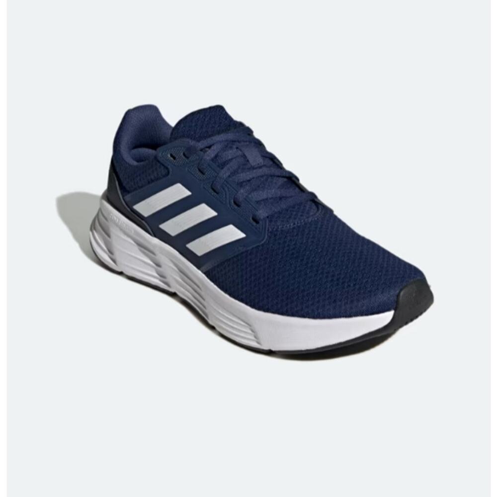 Adidas Men's Tech Indigo Cloud White Legend Ink Galaxy 6 Running Shoes Size 9 - Picture 14 of 14